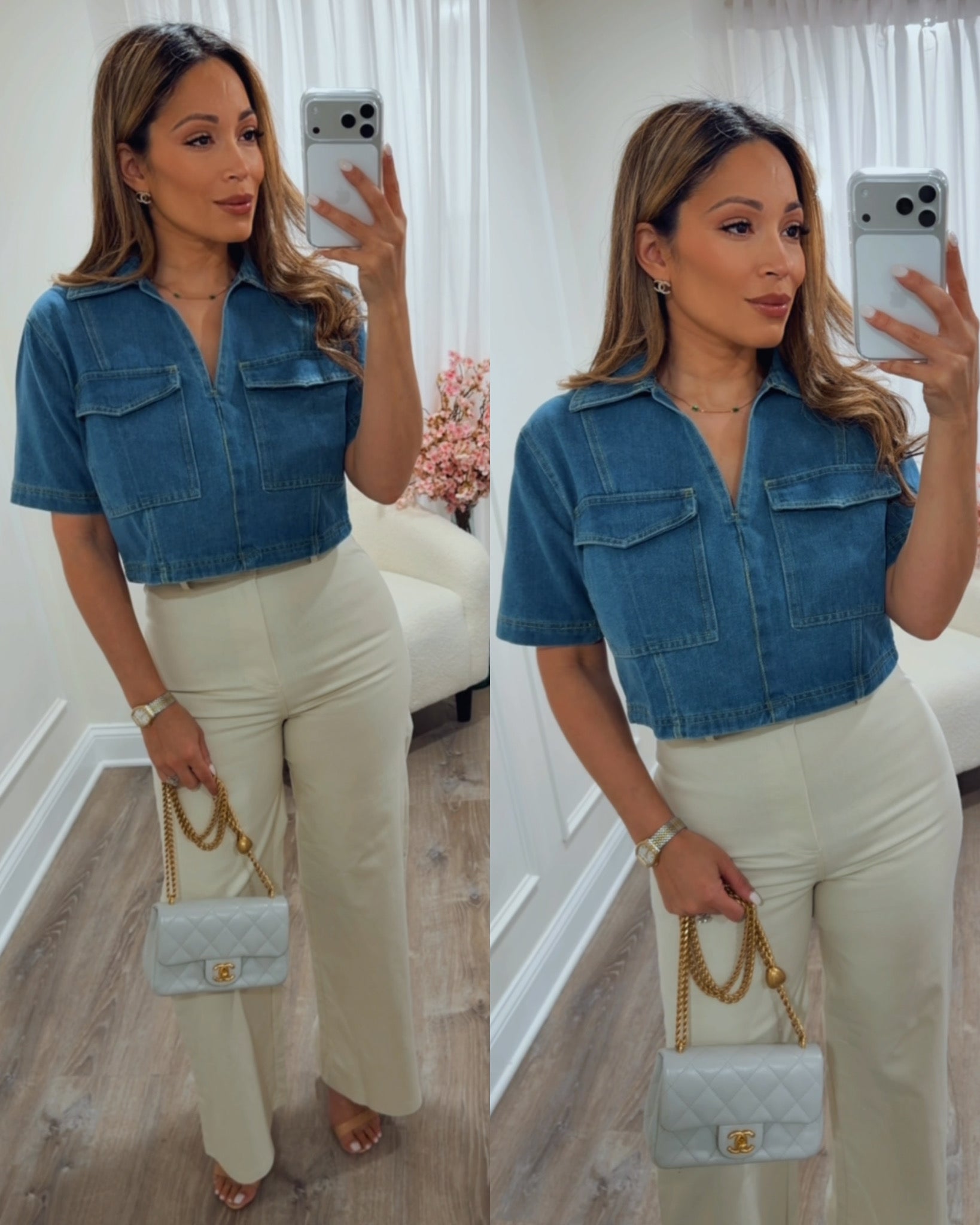 CASUAL POISE DENIM TOP