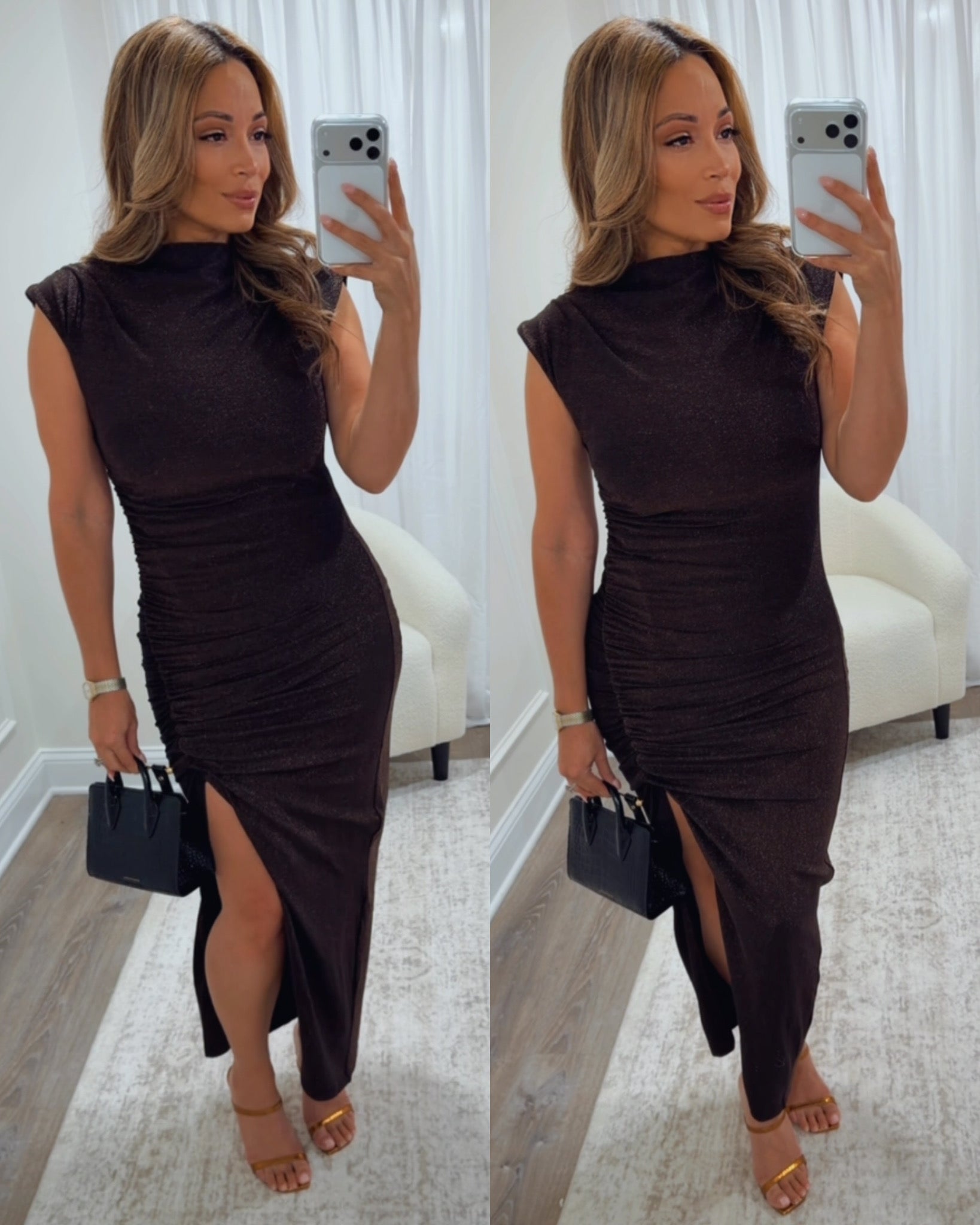 HOLIDAY SPARKLE MIDI DRESS