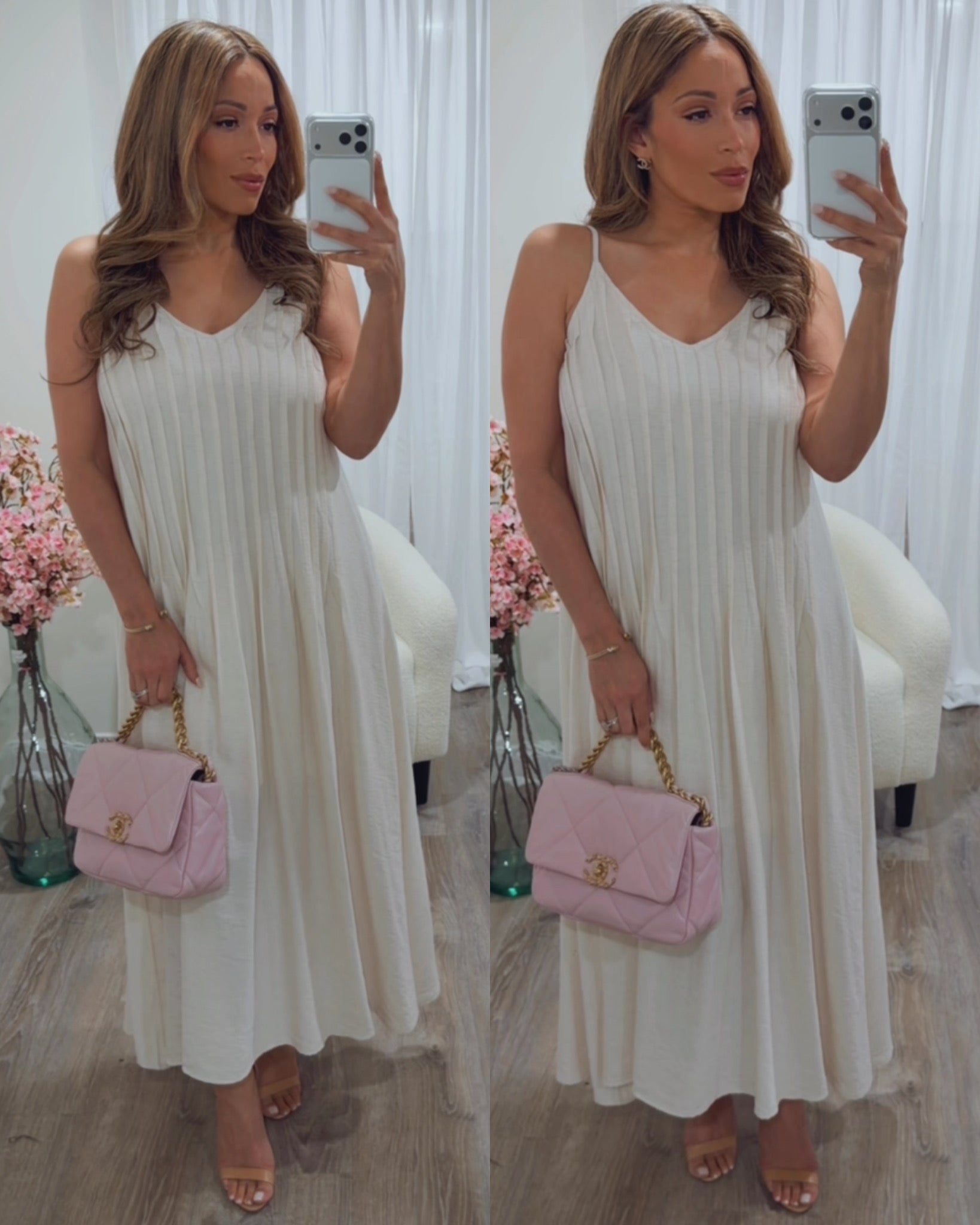 Woman's Beige Maxi Dress