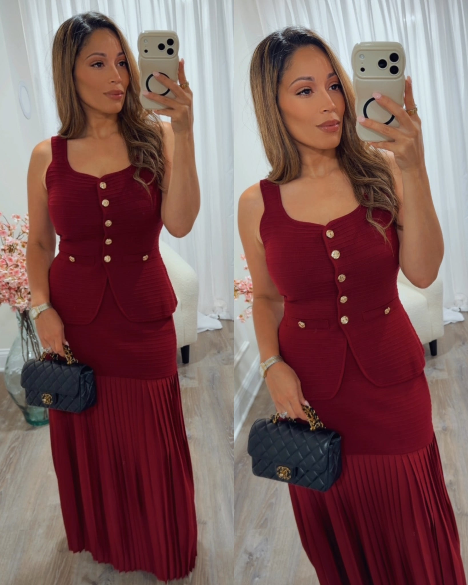 CECILIA TOP & PLEATED SKIRT SET