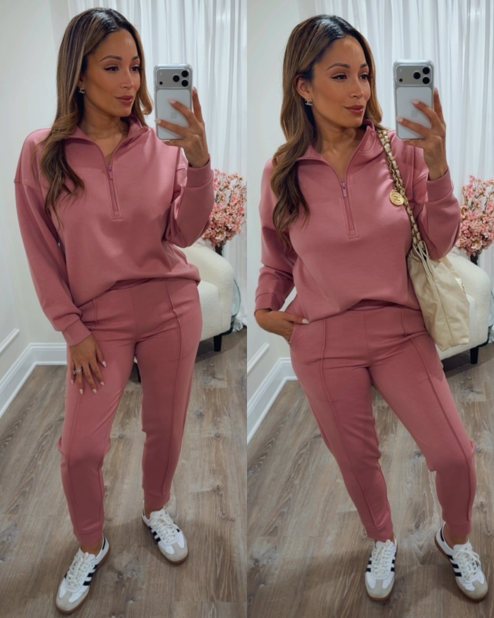 COMFY WEEKEND SET-LIGHT ROSE