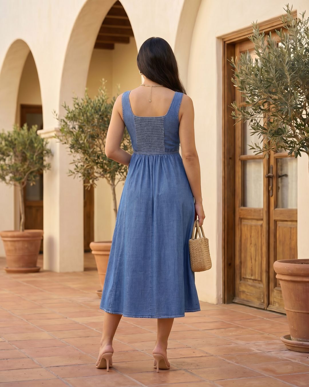 NEWPORT DENIM MIDI DRESS