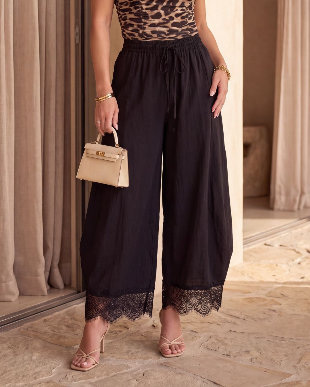EMILIA LACE TRIM PANTS
