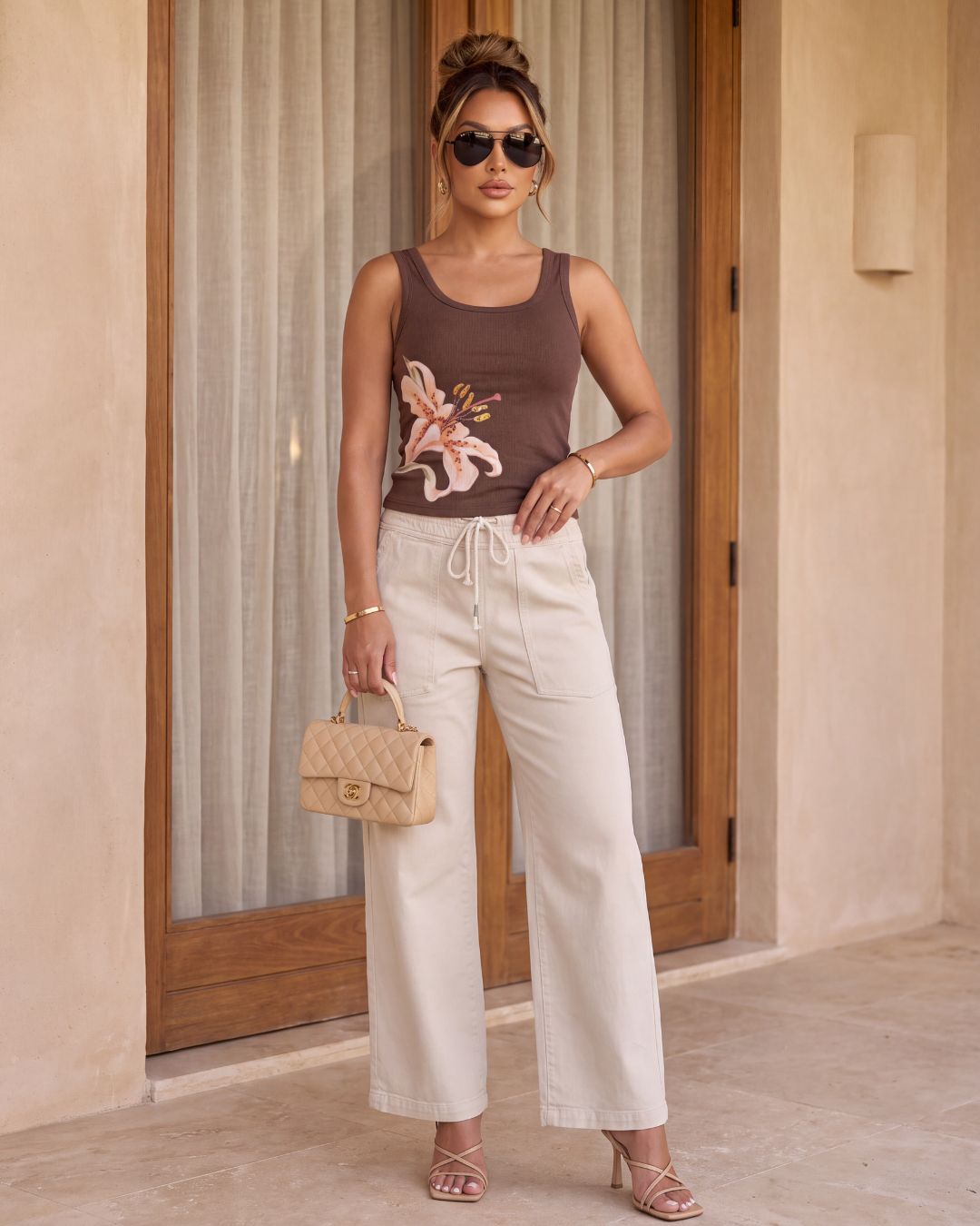 ELASTIC BAND SLOUCHY CROP BAGGY PATCH POCKETS JEANS