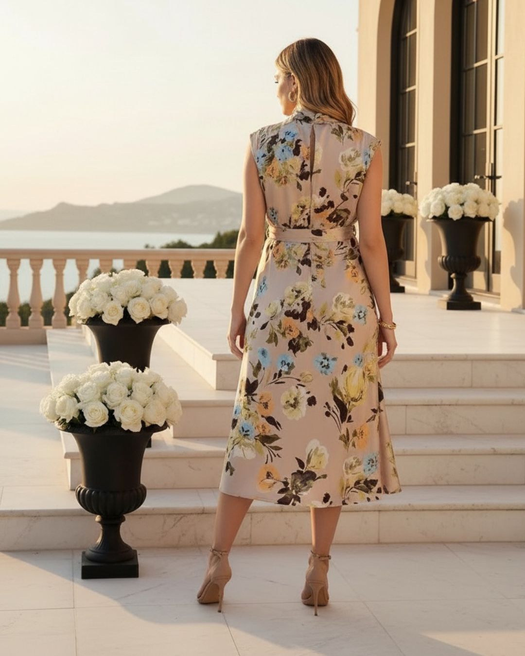 AIRY GARDEN MIDI DRESS