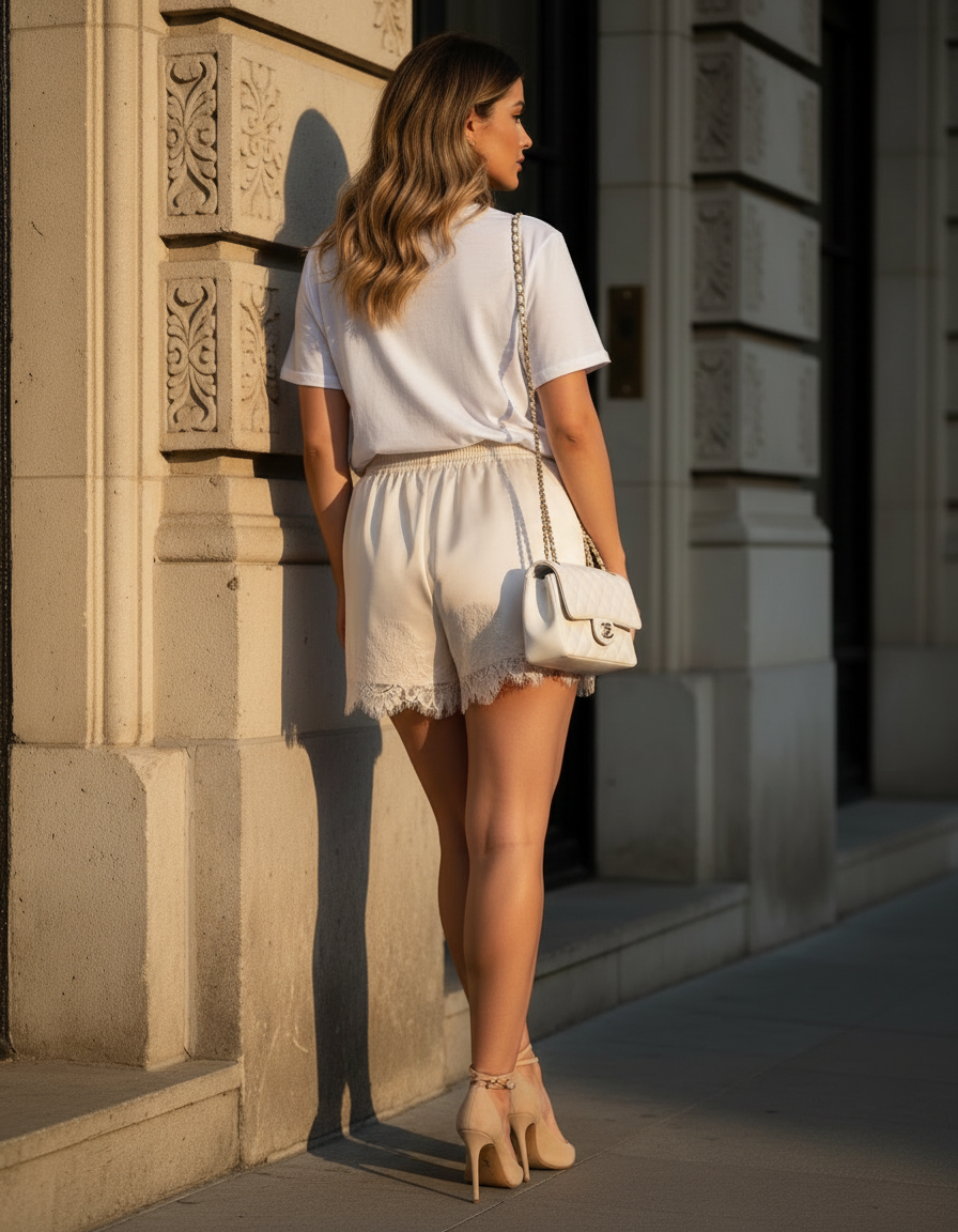 MIMOSA DATE LACE SHORTS