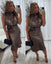 woman's leopard print midi dress