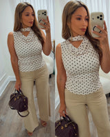 FALL DATE POLKA DOT TOP