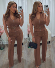 OFFICE TO COCKTAILS LUXE BELTED SET
