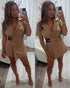 woman's mocha romper