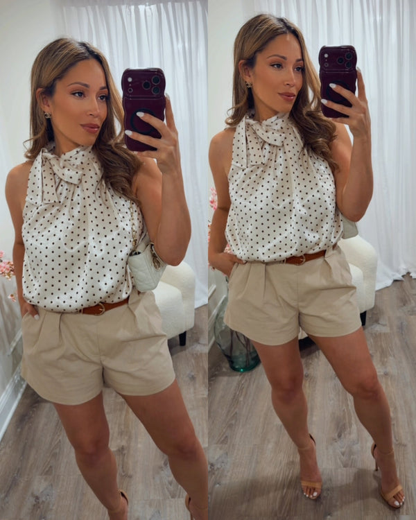 KOMODO BELTED LINEN SHORTS