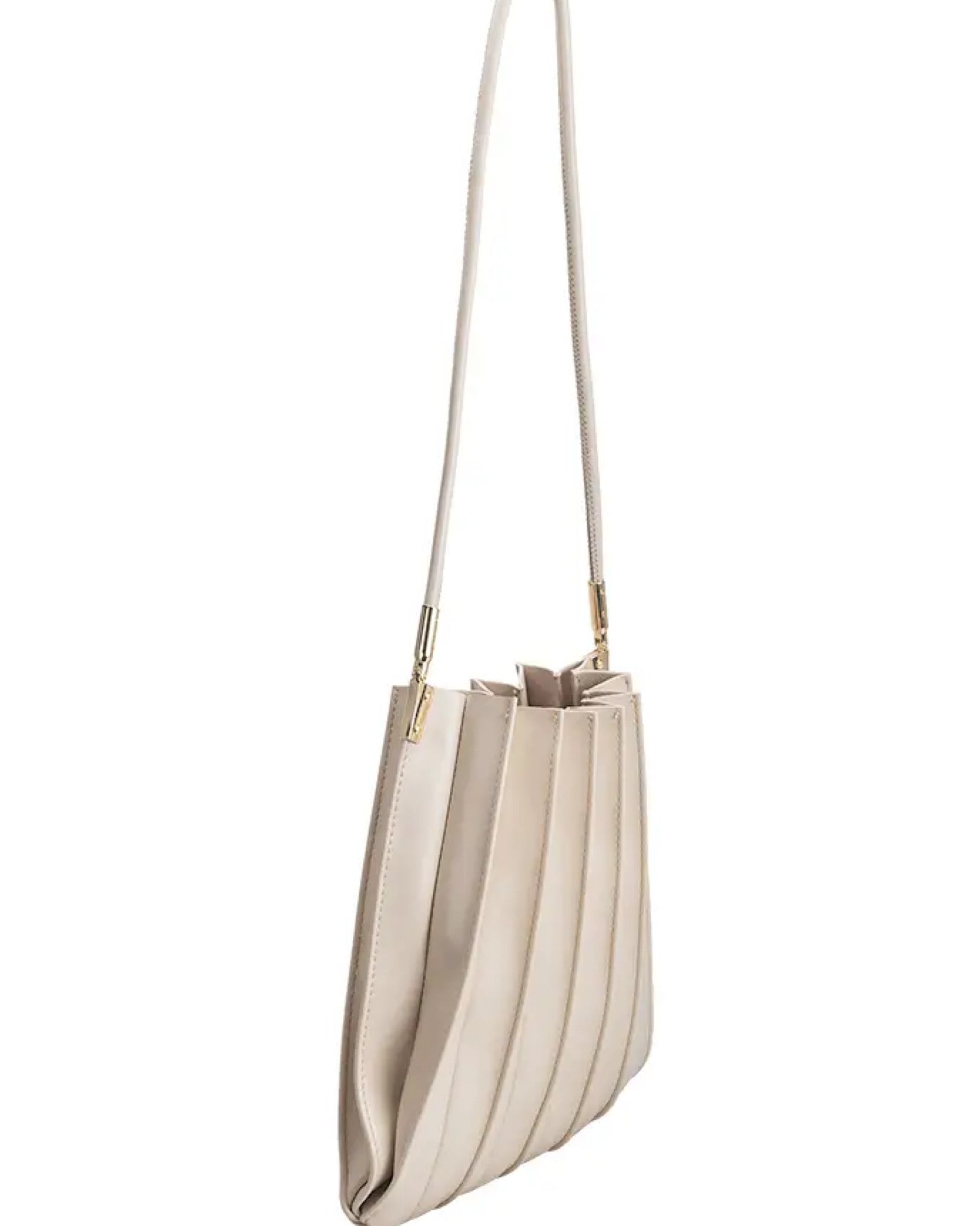 CARRIE PLEATED VEGAN LEATHER BAG