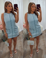 EFFORTLESS SUMMER DENIM MINI DRESS