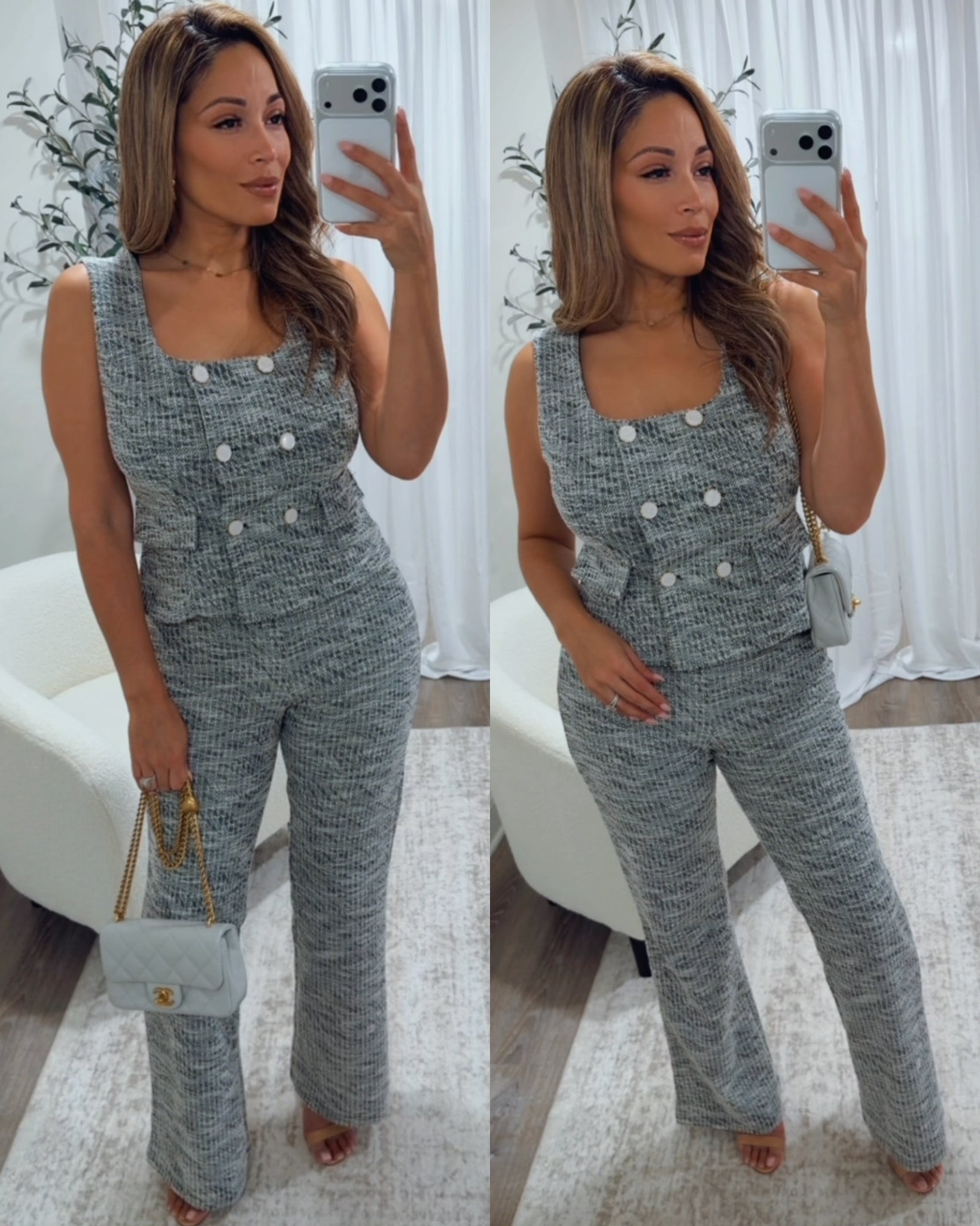 FROSTED GATHER TWEED SET