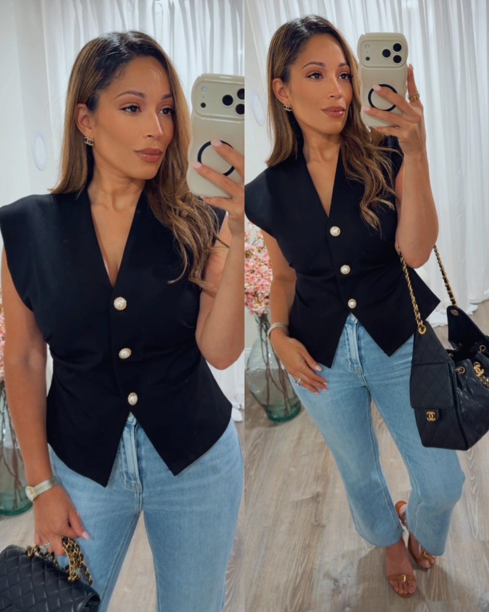 DALIA RUCHED VEST TOP