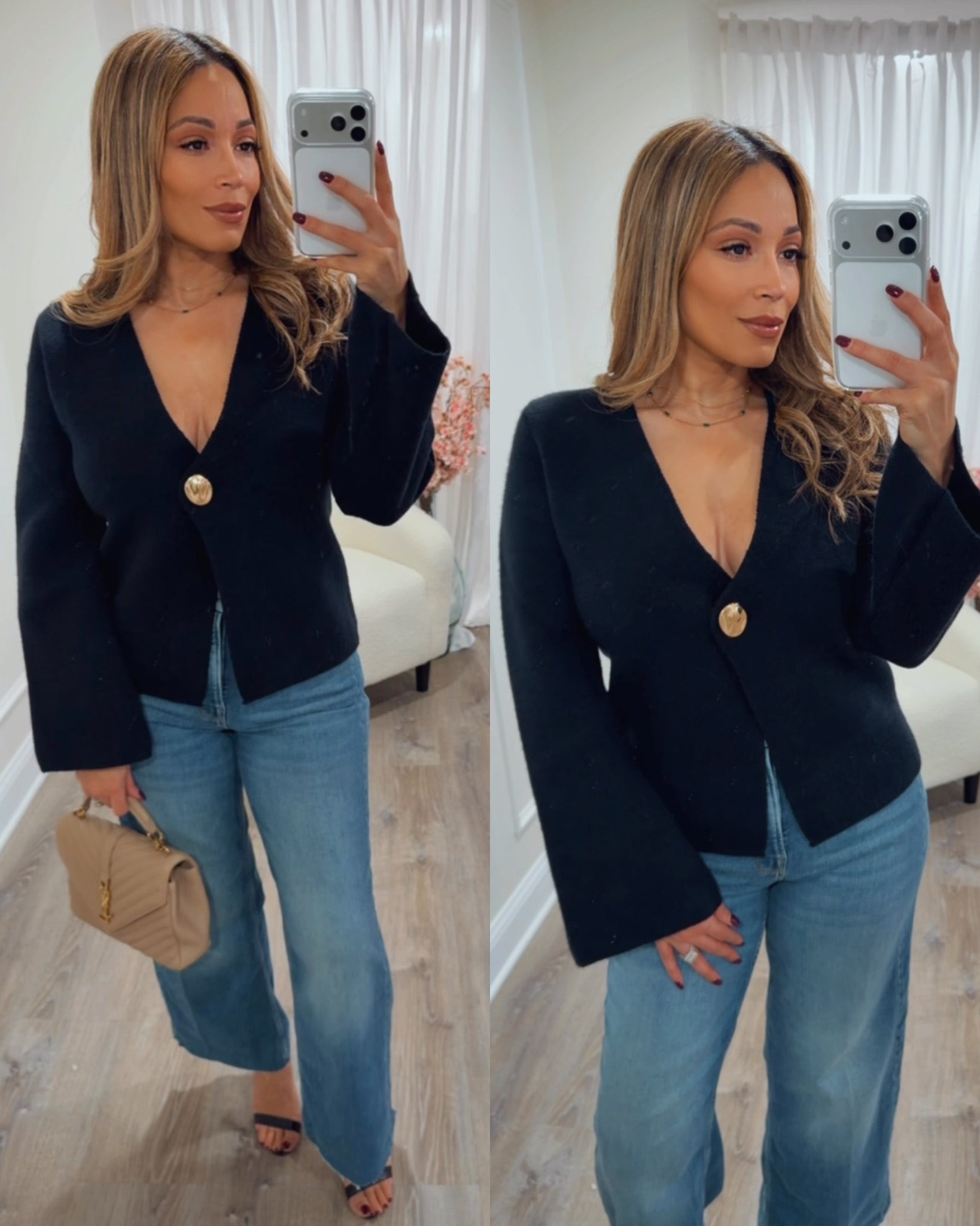 IVIE COZY CARDIGAN SWEATER- BLACK