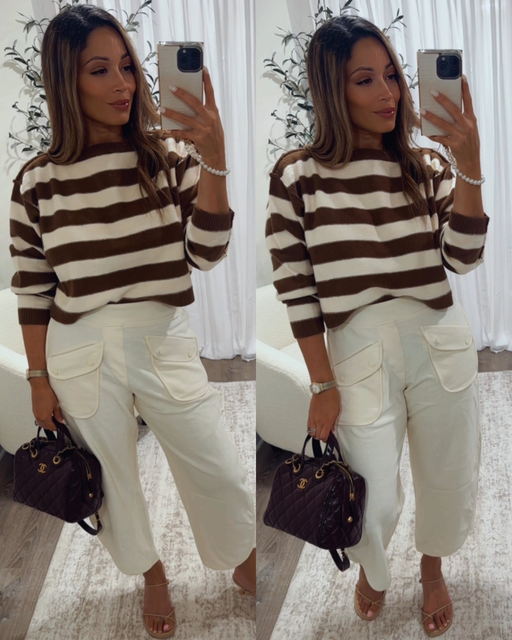 woman's Latte Run Pocket Detail Knit Lounge Pants