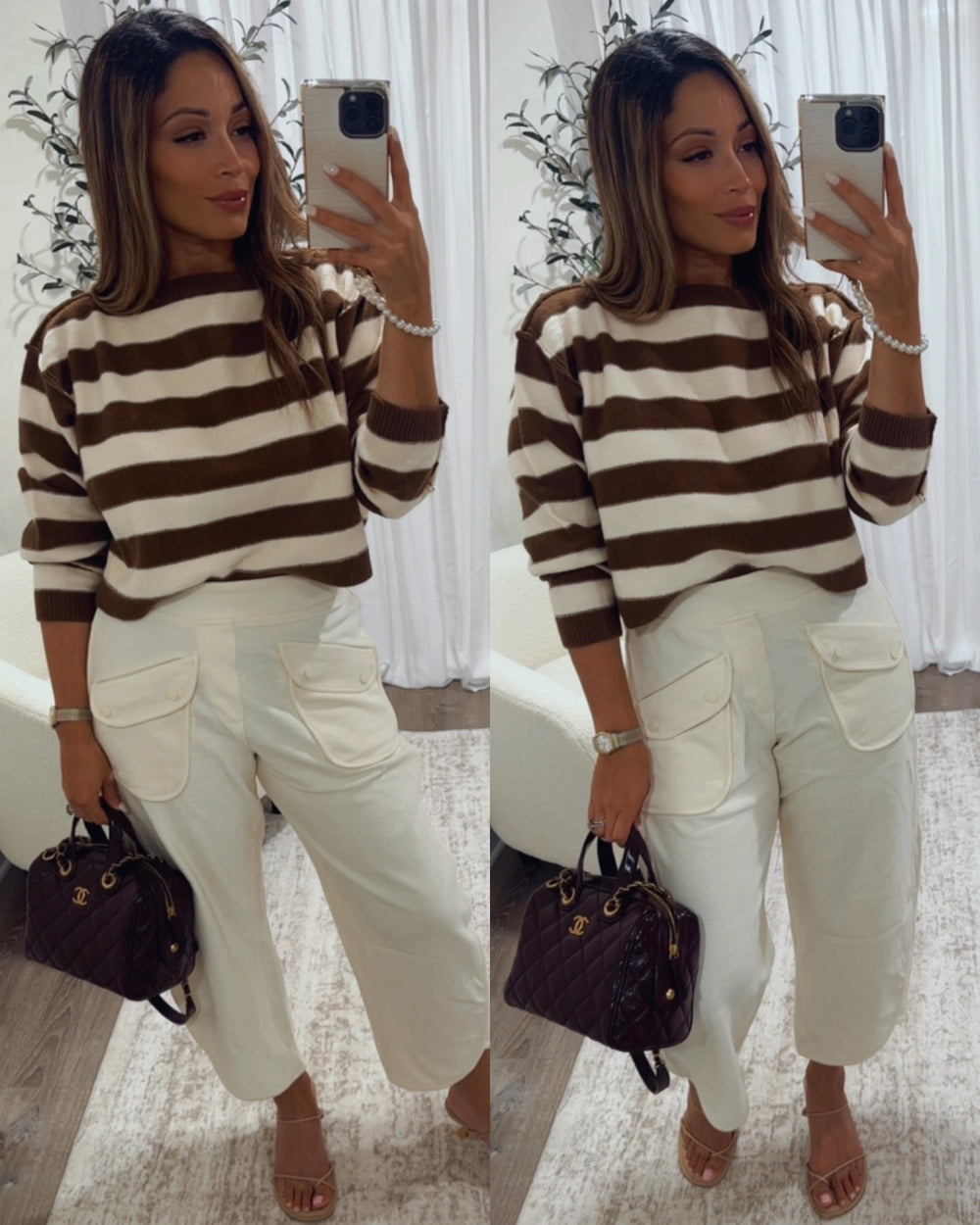 woman's Latte Run Pocket Detail Knit Lounge Pants