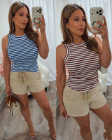 TASSEL TIE BEACH SHORTS