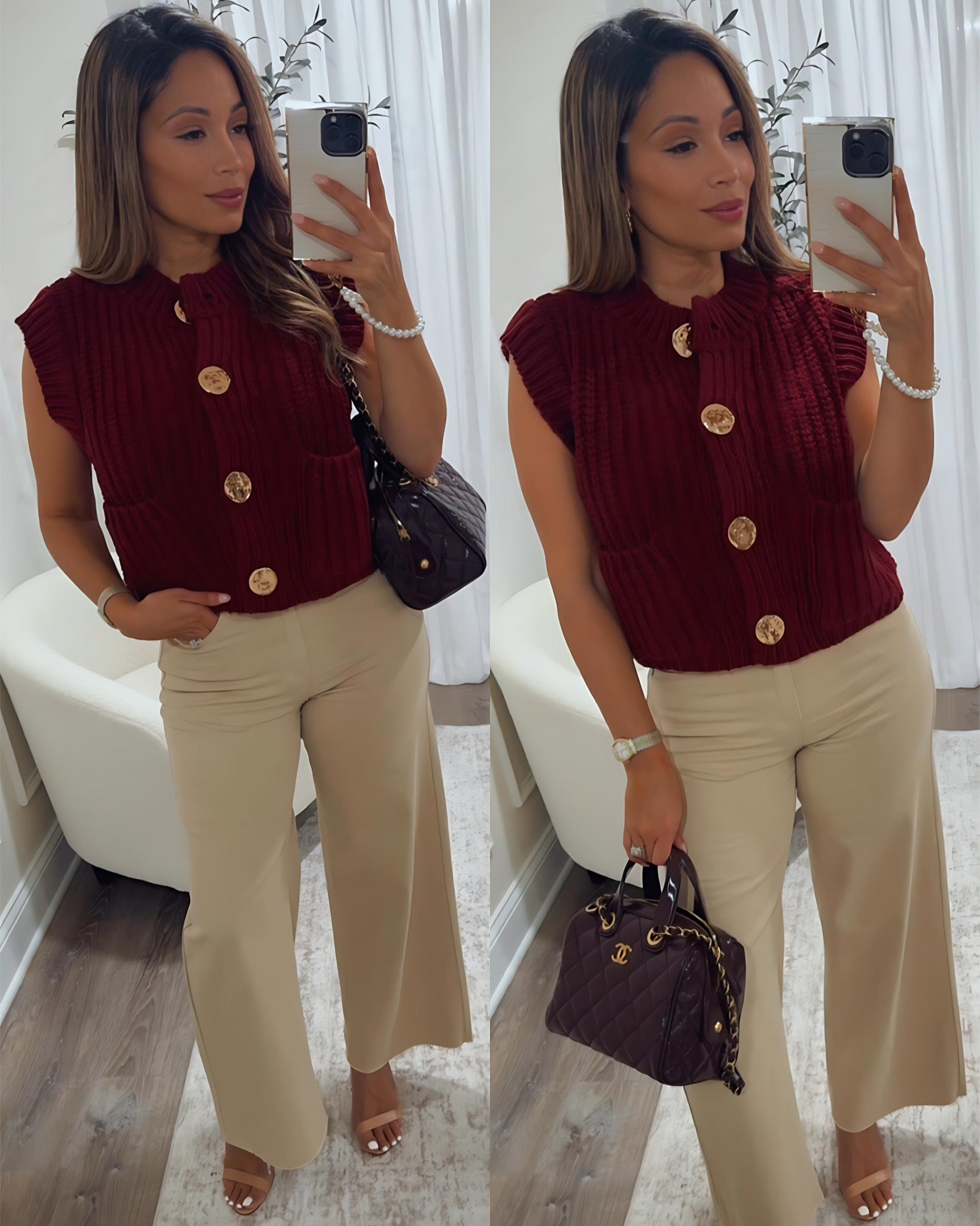 woman's chuncky sweater vest