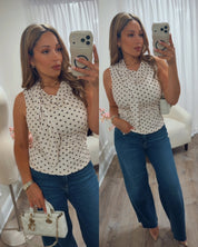 FALL DATE POLKA DOT TOP