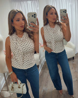 FALL DATE POLKA DOT TOP
