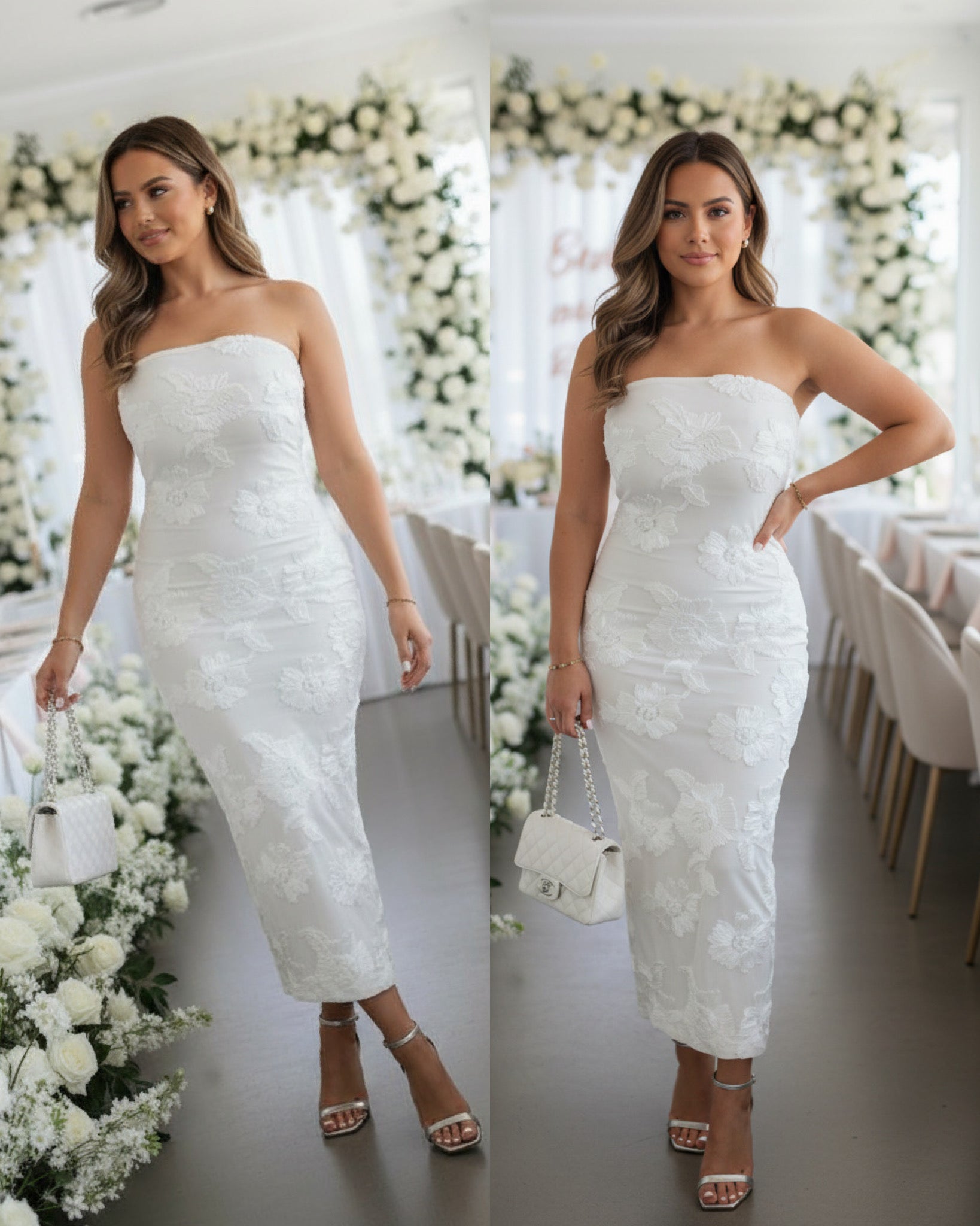 PURELY YOURS 3D FLORAL DRESS