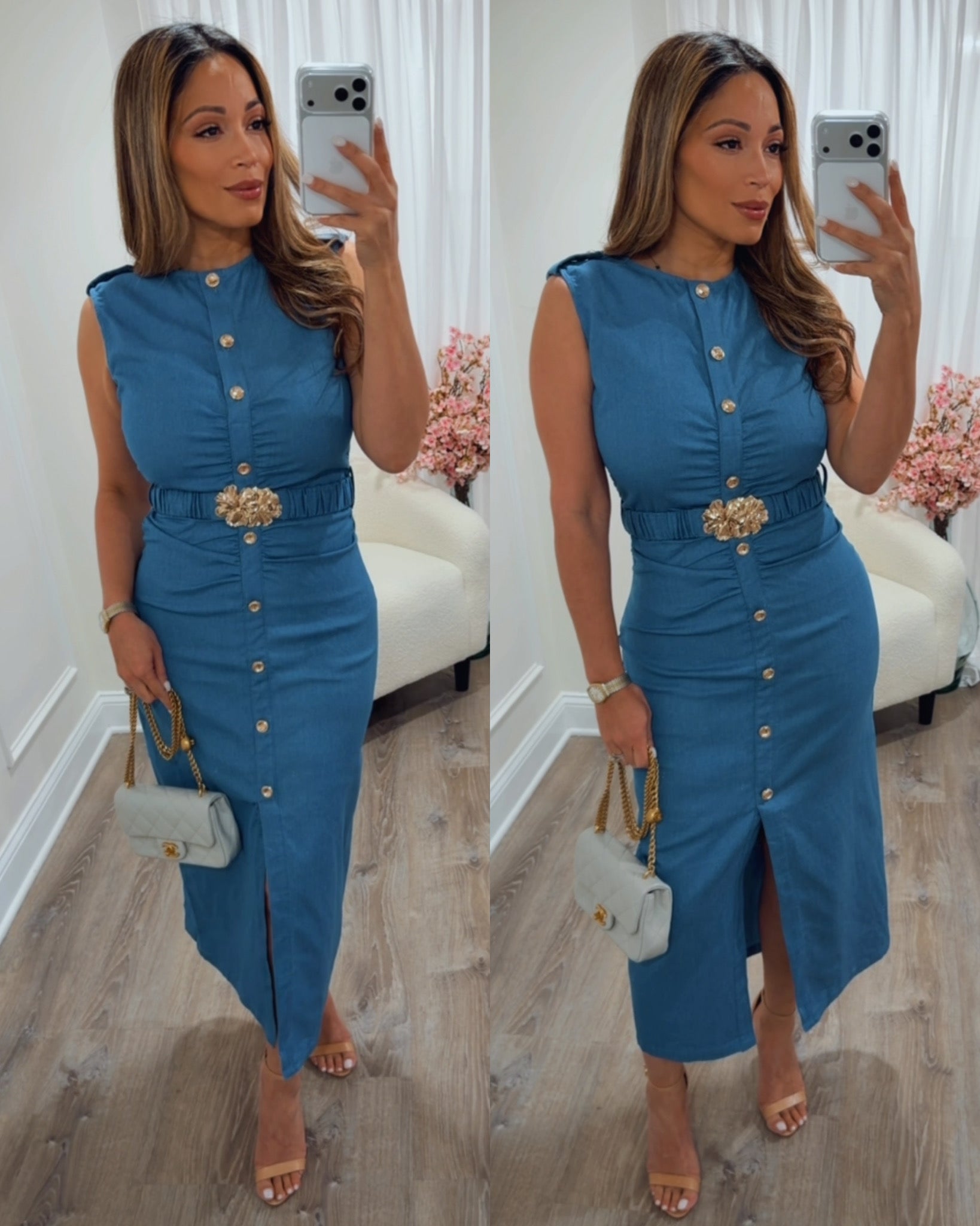 MALIBU DENIM MIDI DRESS