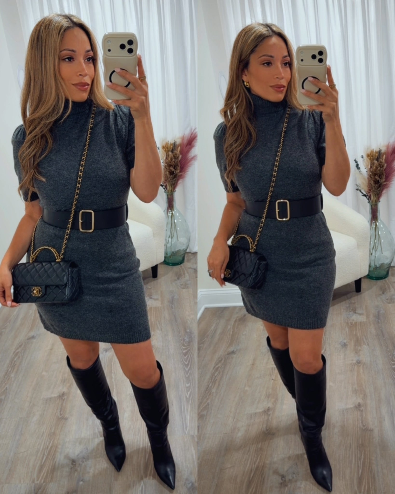 KATALINA BELTED KNIT DRESS