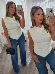 FALL MUSE SUEDE TOP-WHITE