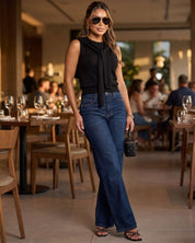 Sleeveless Sweater Vest Top with Shawl 