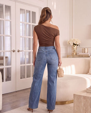 DIRTY CHAI DRAPED TOP