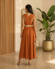VENICE TOUR BELTED MAXI DRESS