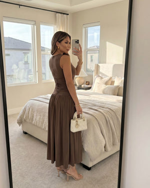 SIENNA RUCHED MAXI DRESS
