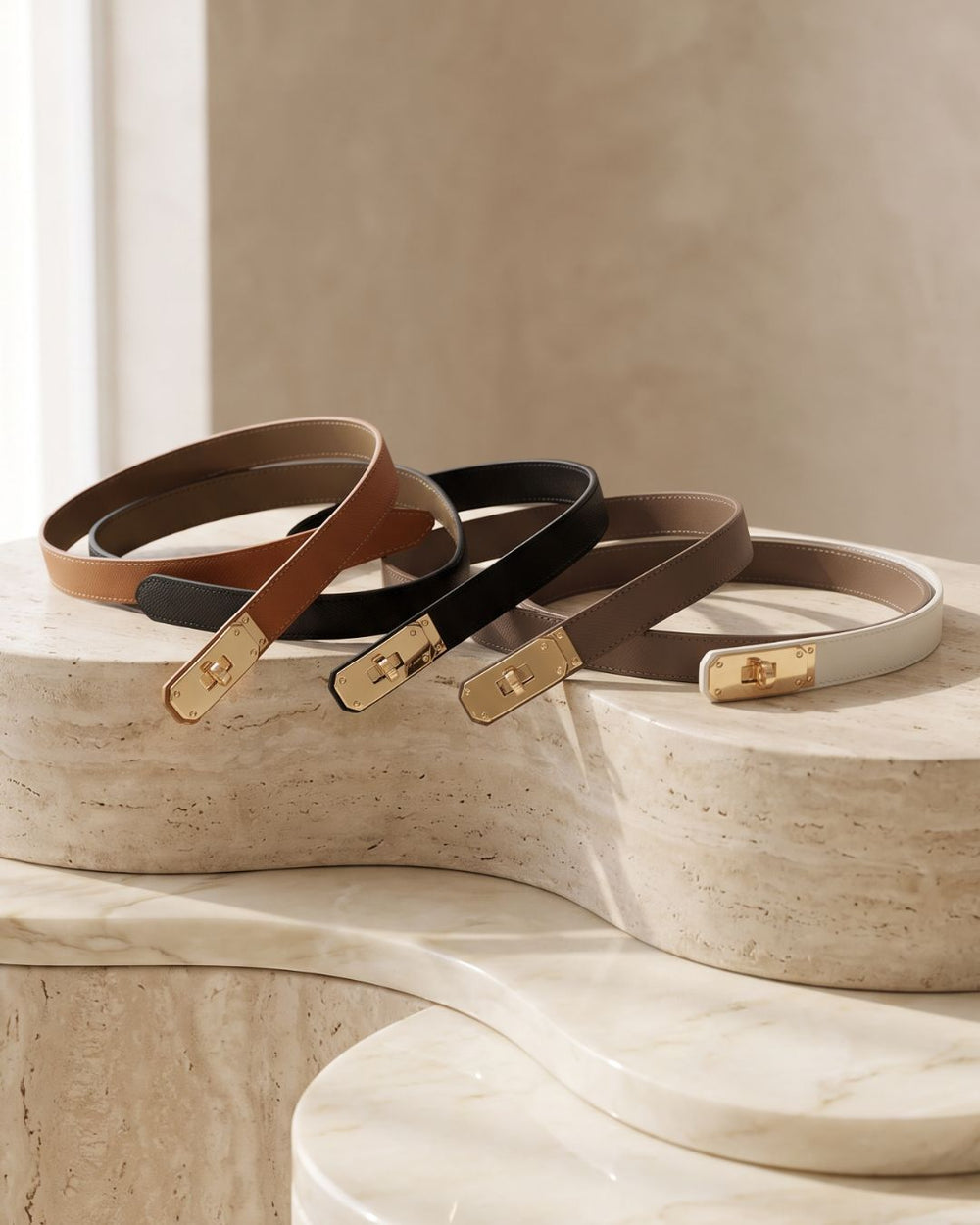CECE SKINNY LEATHER BELT