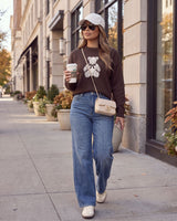 TEDDY BOW GRAPHIC SWEATER