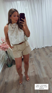 KOMODO BELTED LINEN SHORTS