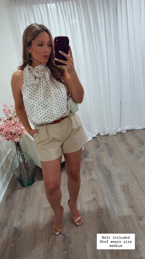 KOMODO BELTED LINEN SHORTS