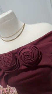 ROMANCE TIME ROSETTE TOP