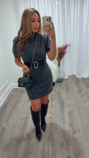 KATALINA BELTED KNIT DRESS