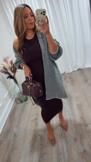 COCO RIBBED MIDI DRESS