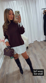 CARRIE CONTRAST SWEATER DRESS