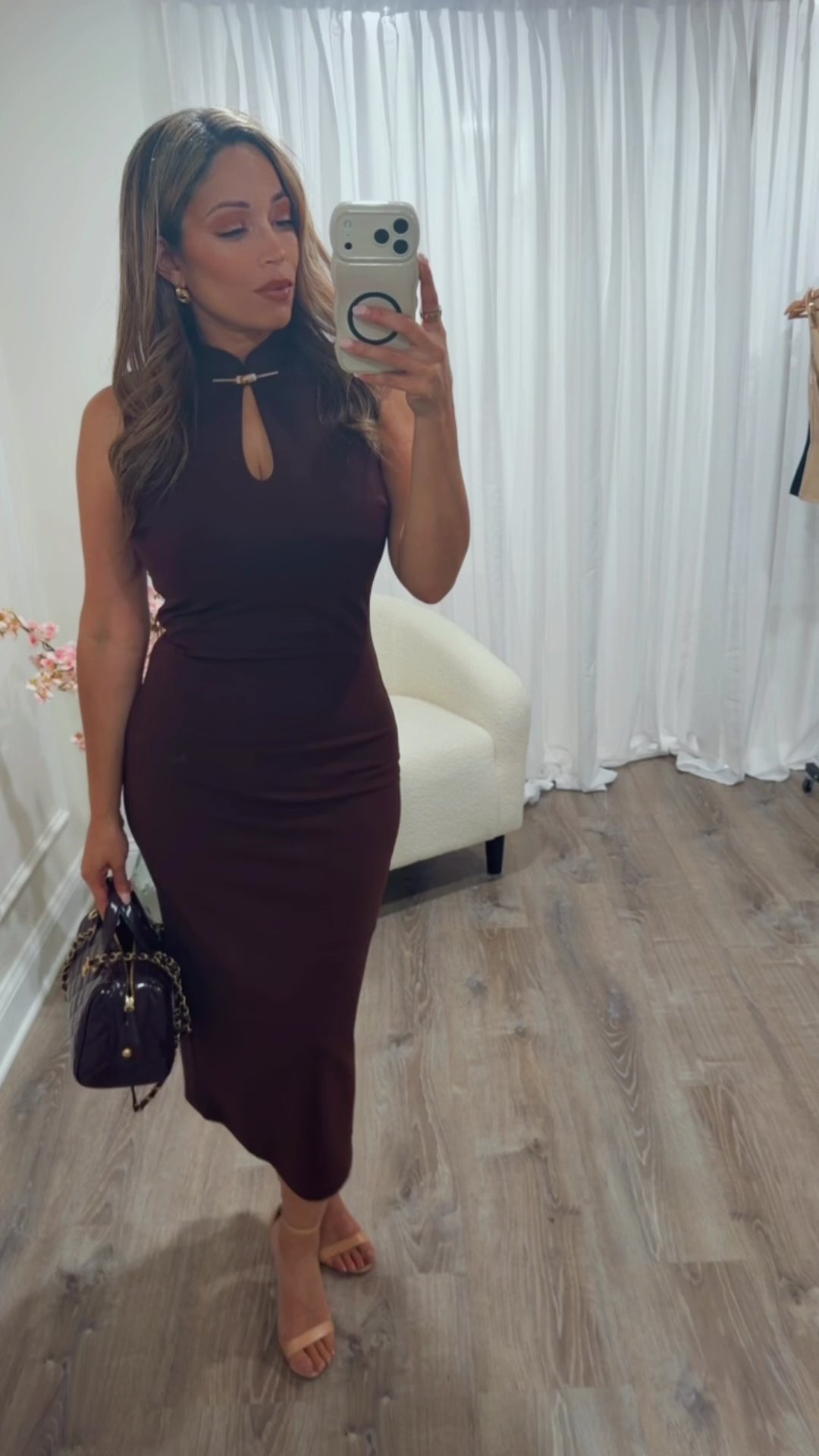 CHOCOLATE DREAMS MIDI DRESS