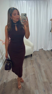 CHOCOLATE DREAMS MIDI DRESS