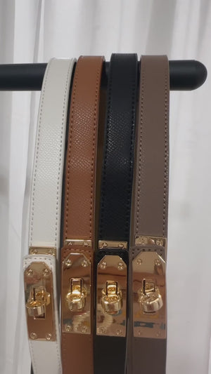 CECE SKINNY LEATHER BELT