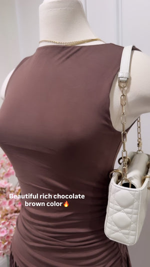 SIENNA RUCHED MAXI DRESS