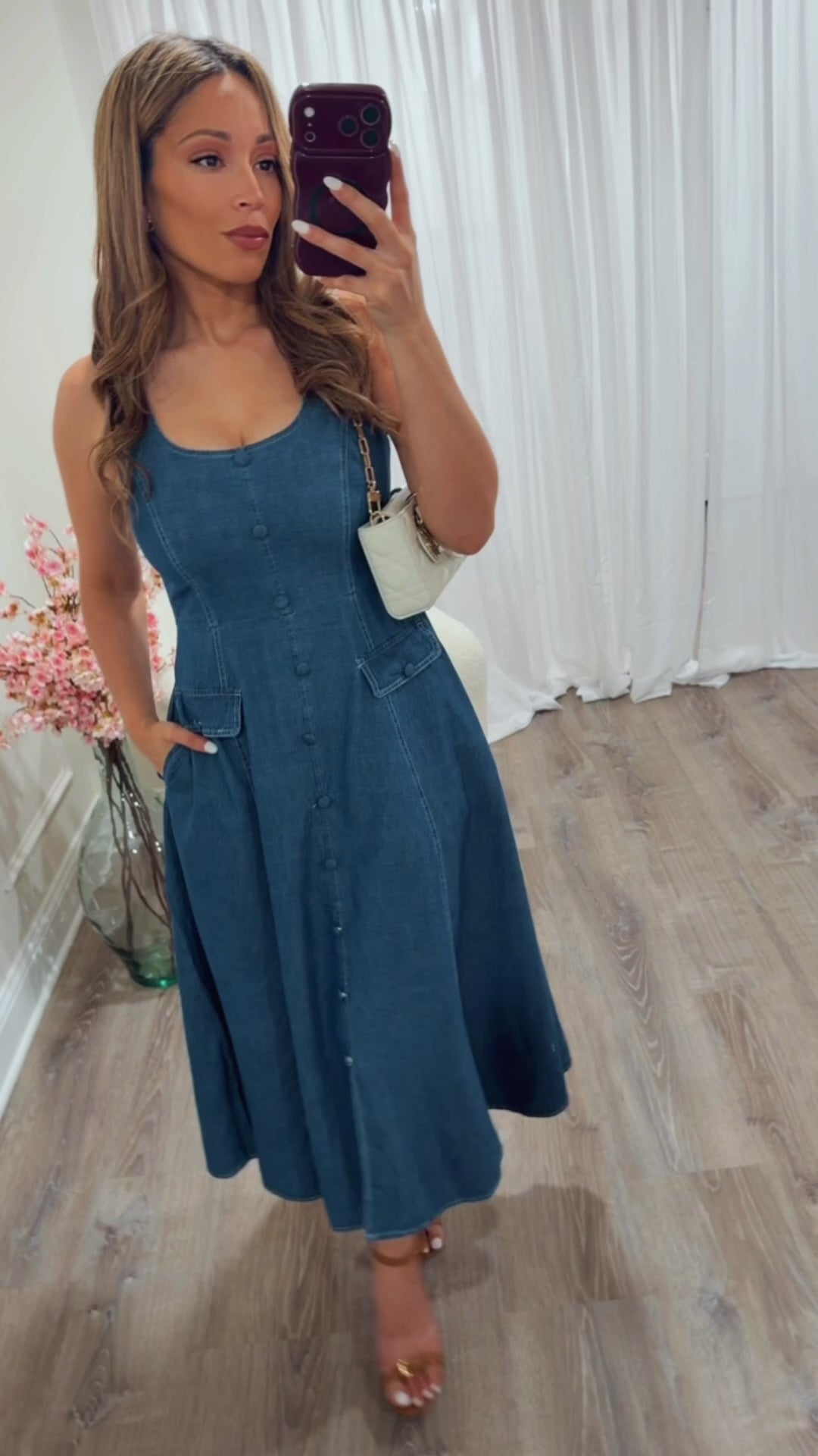 NEWPORT DENIM MIDI DRESS