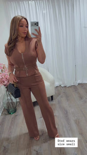 OFFICE TO COCKTAILS LUXE BELTED SET