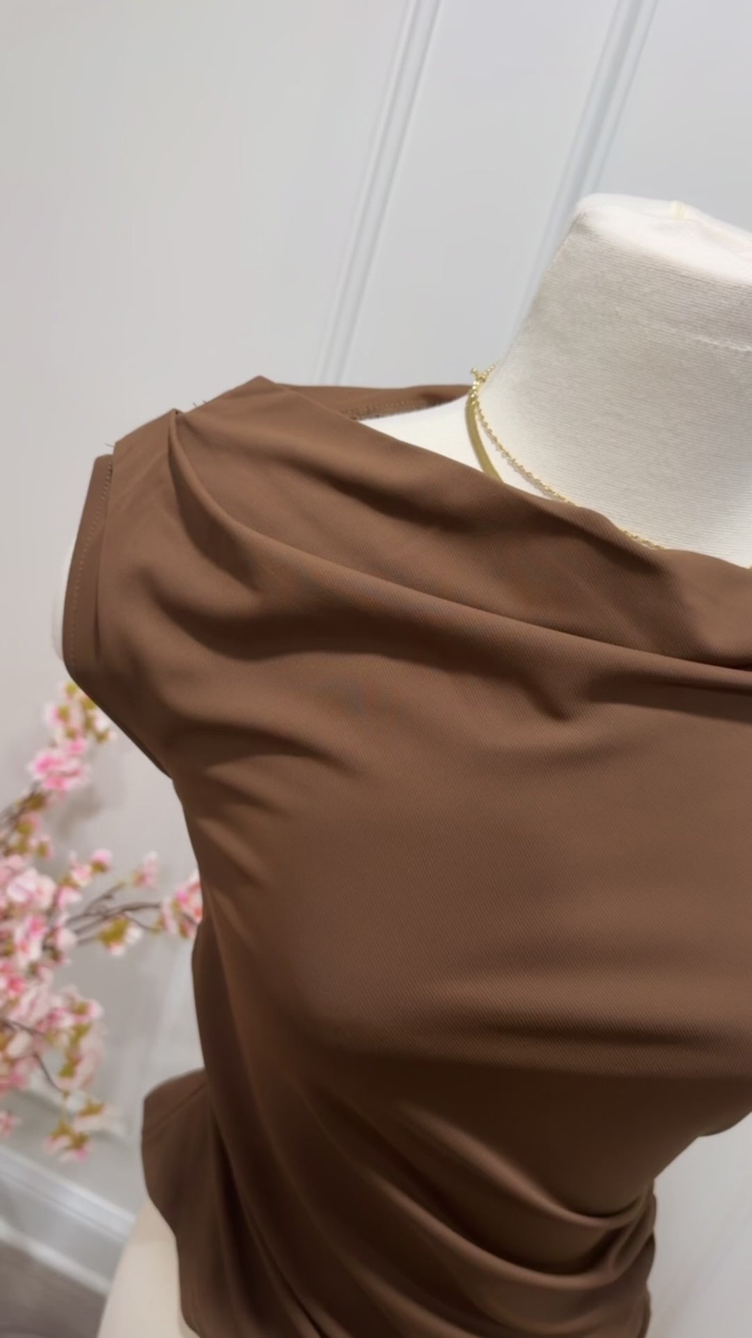 DIRTY CHAI DRAPED TOP