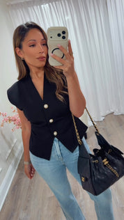 DALIA RUCHED VEST TOP